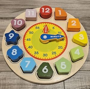 Wooden Shape Sorting Clock